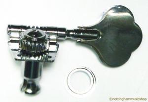 4 CHROME BASS GUITAR MACHINE HEADS INLINE